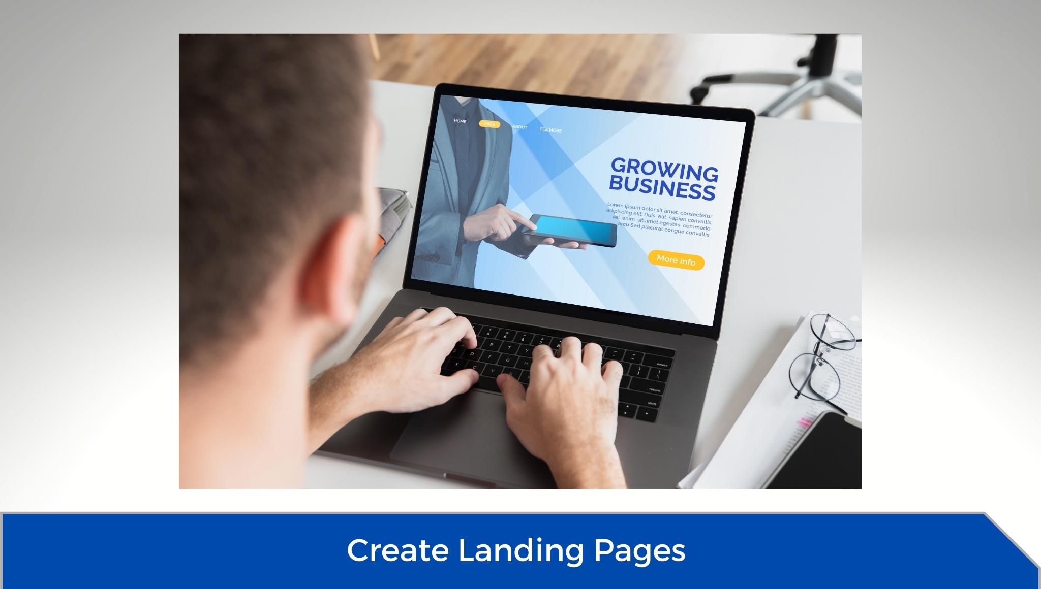 Create landing pages