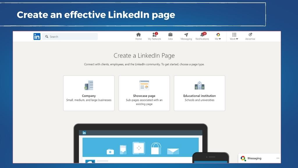 Create an effective LinkedIn page