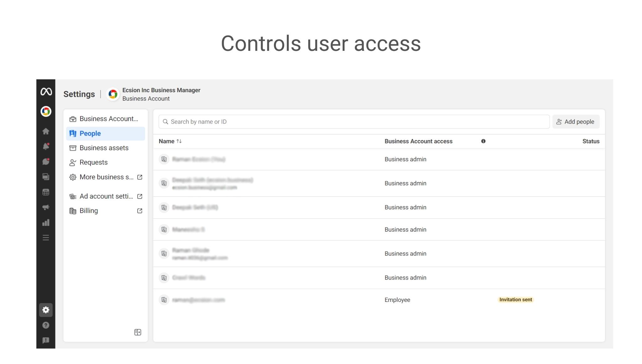 Controls user access
