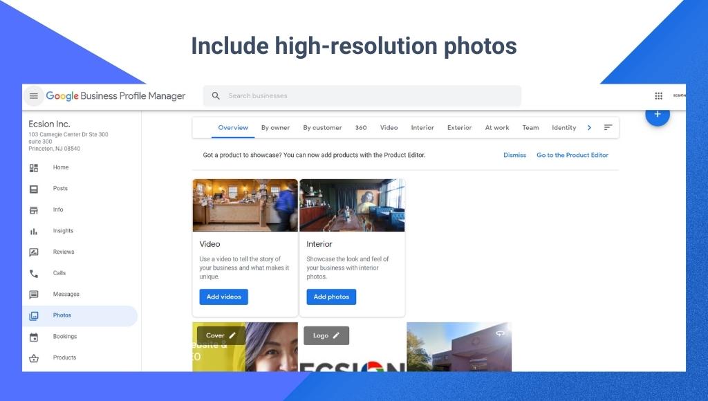 Include high-resolution photos 