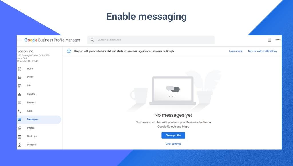 Enable messaging