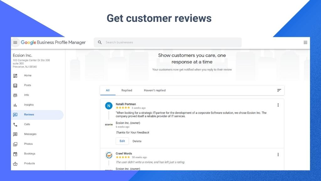 Get customer reviews