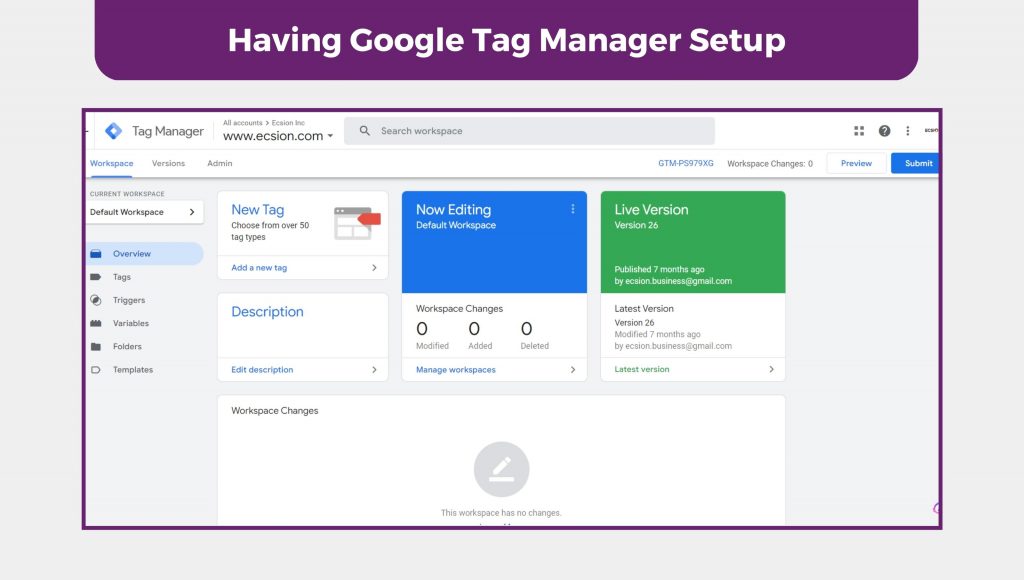 Google Tag Manager Setup