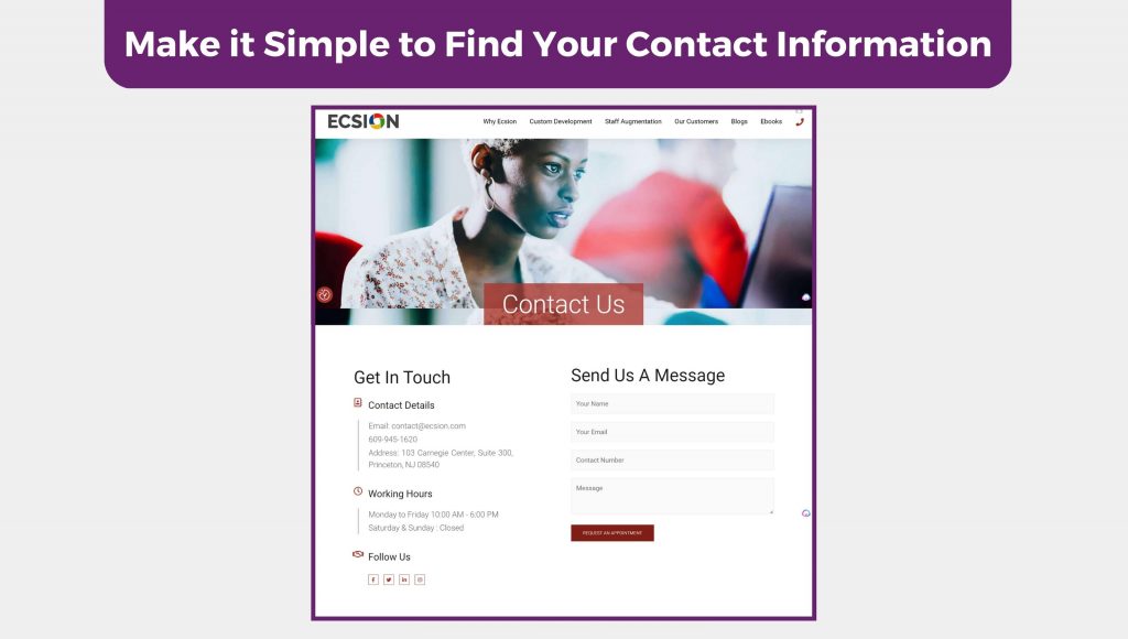 Make it Simple to Find Your Contact Information
