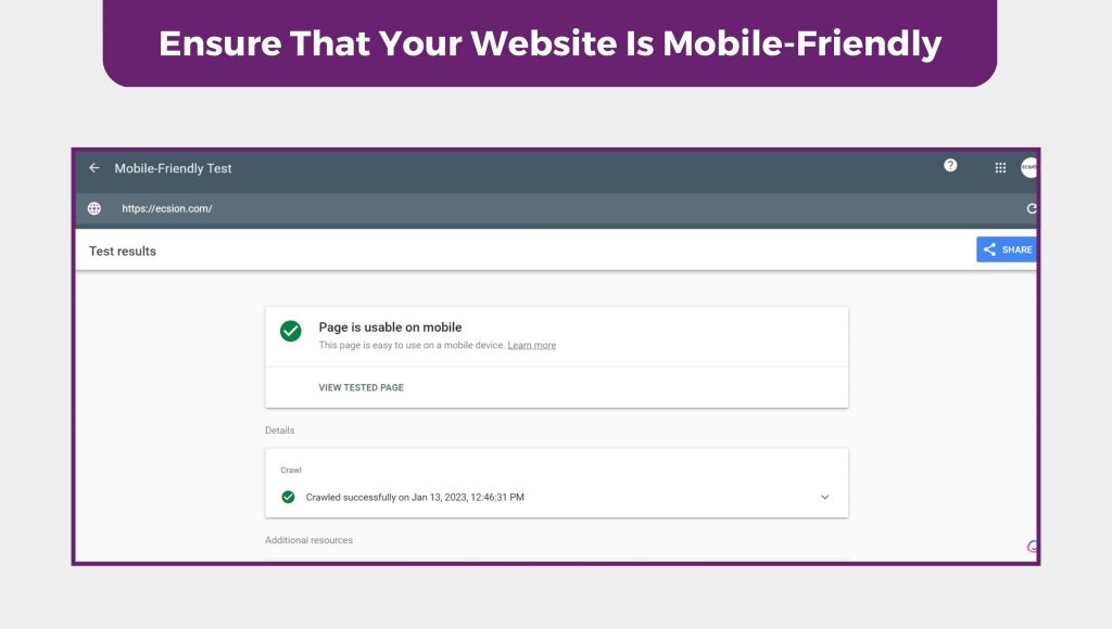 Ensure That Your Website Is Mobile-Friendly