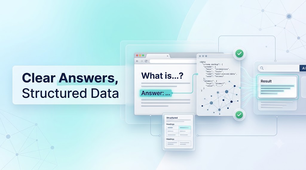 Use Structured Data and Clear Answers to Support AEO
