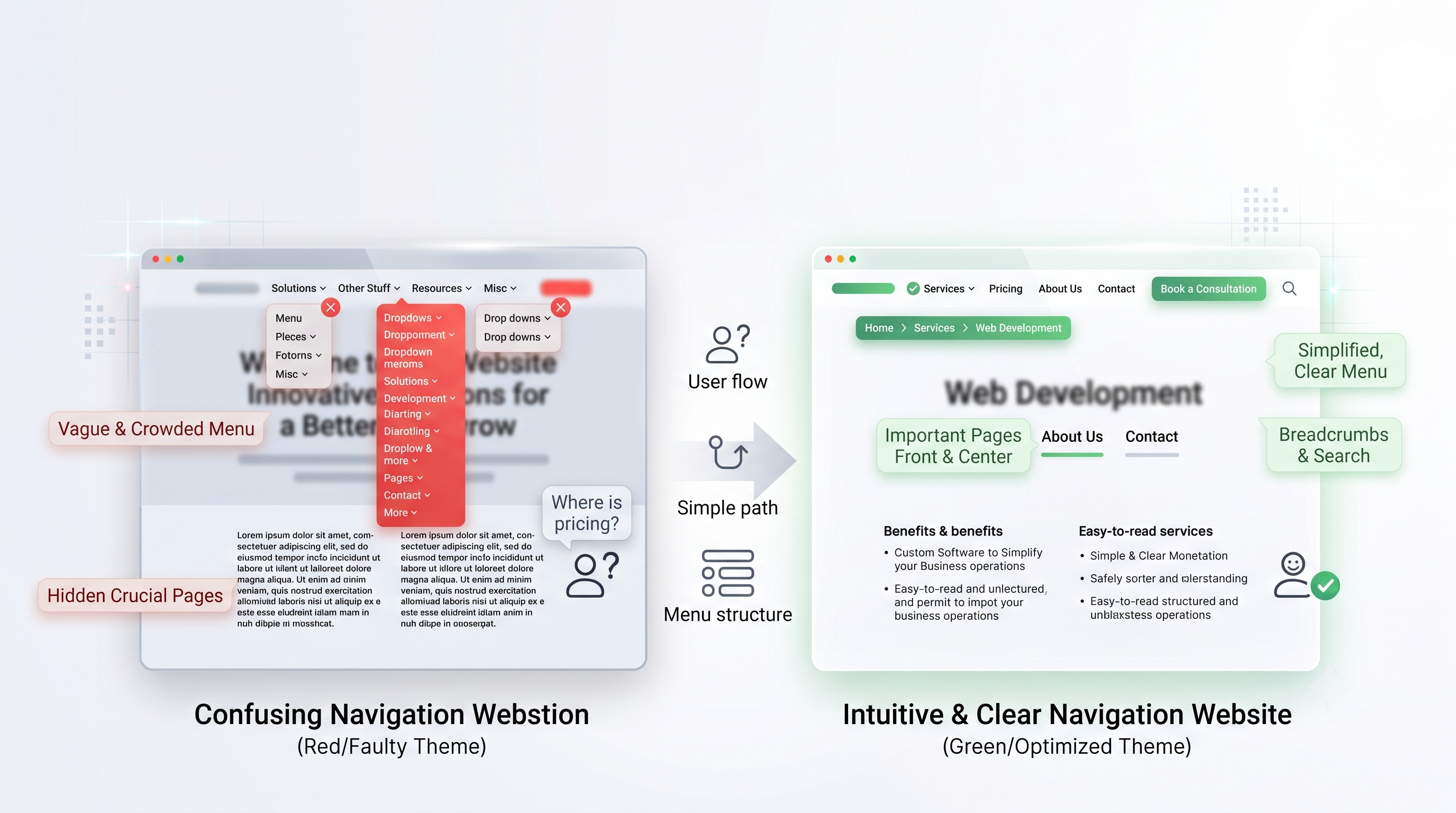 Confusing Website Navigation