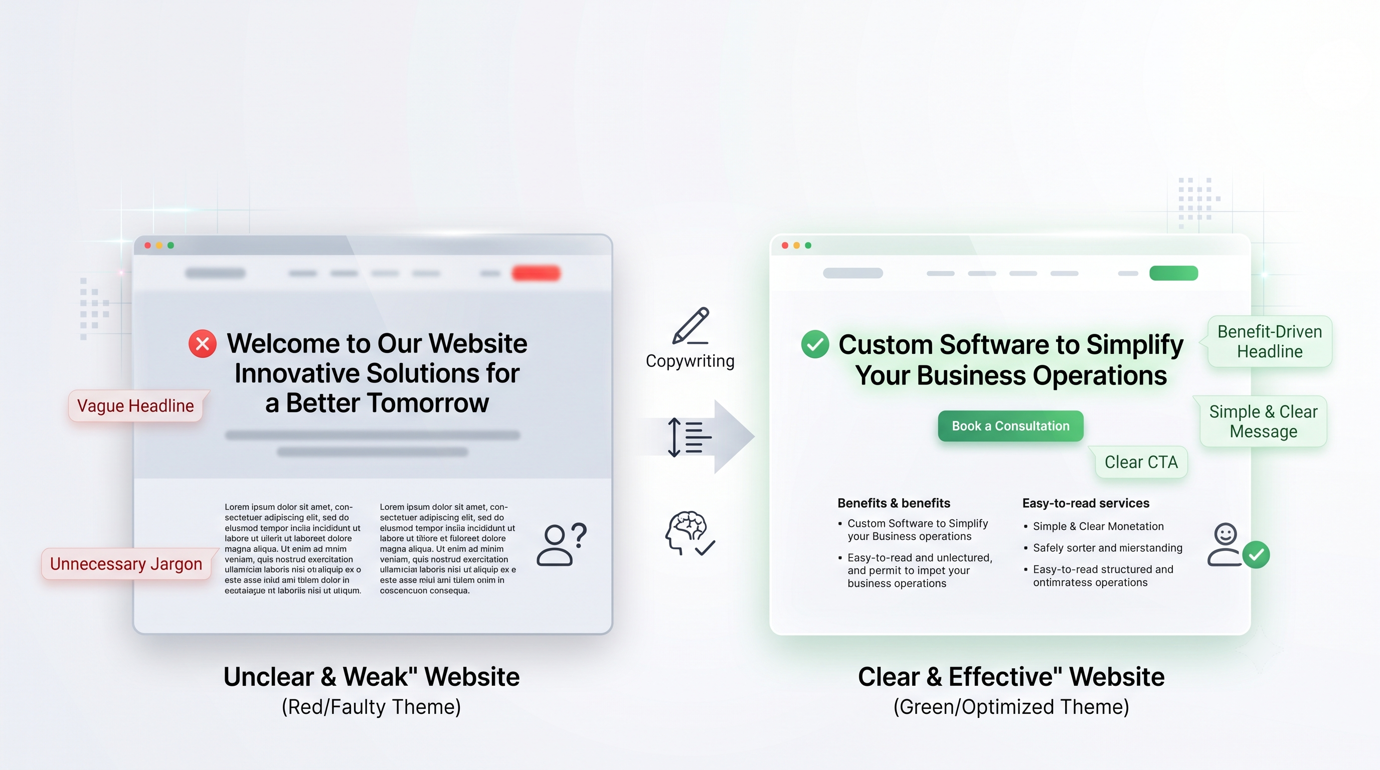 Unclear Website Content and Weak Messaging